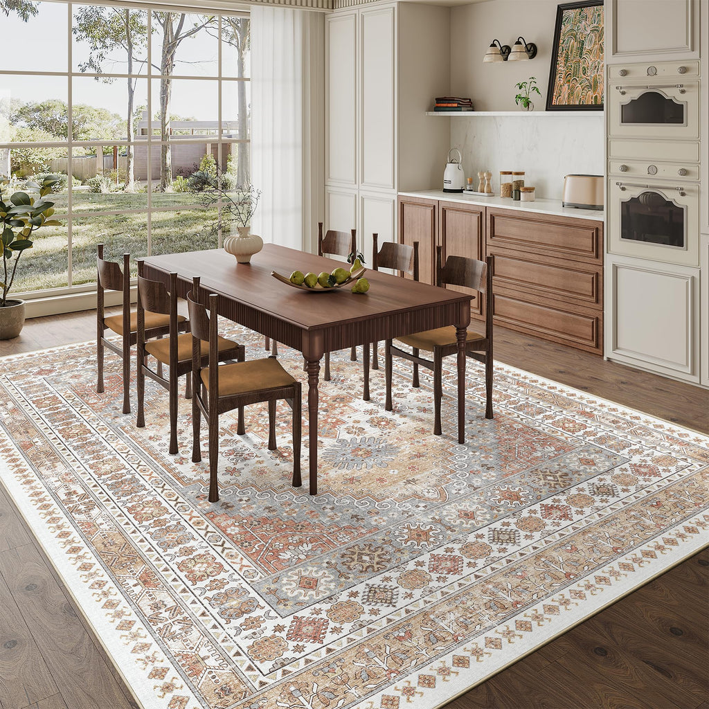 8x10 Area Rugs for Living Room (Orange / 8' x 10' (Rectangular))