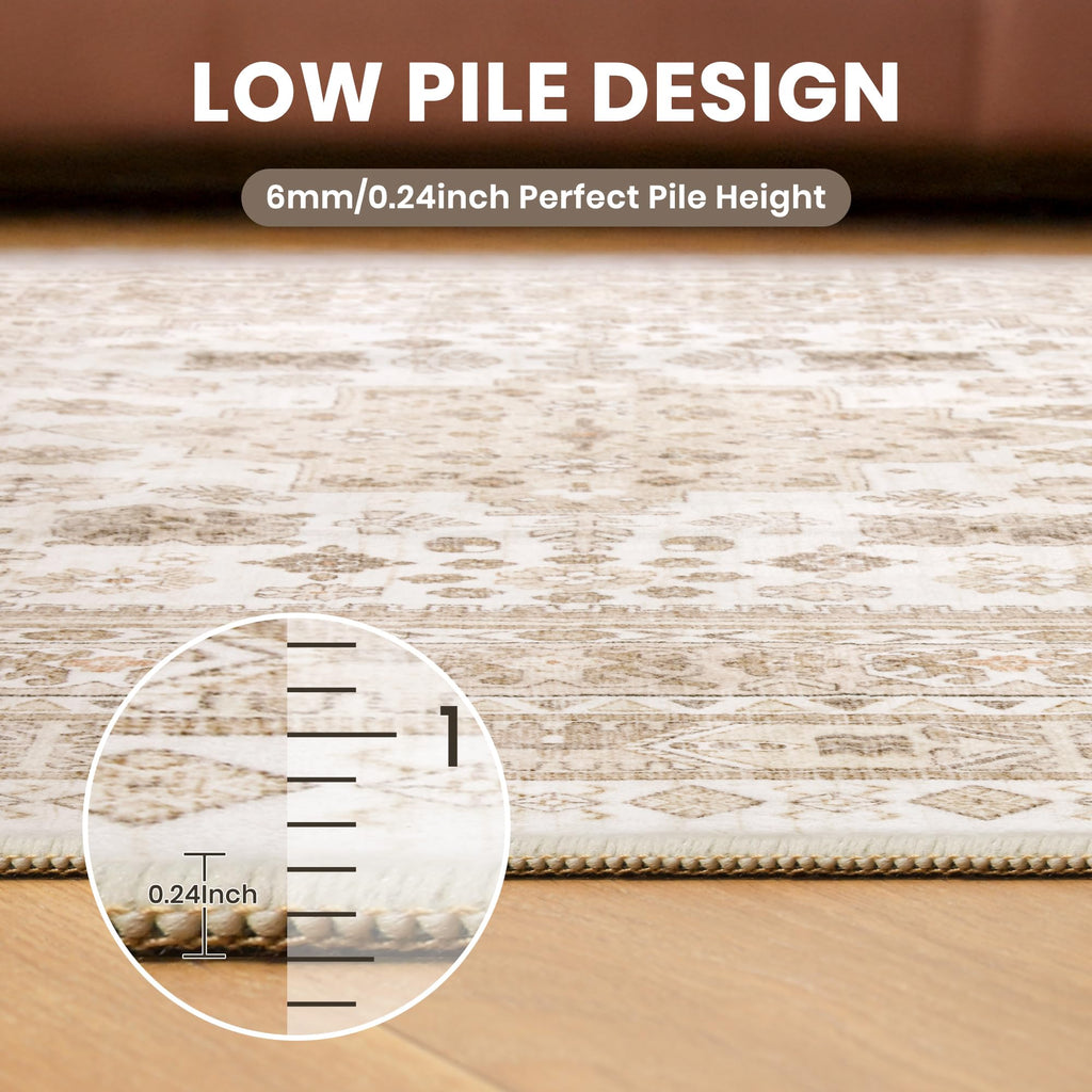 Round Rug 6ft (Cream/Beige / 6' (Round))