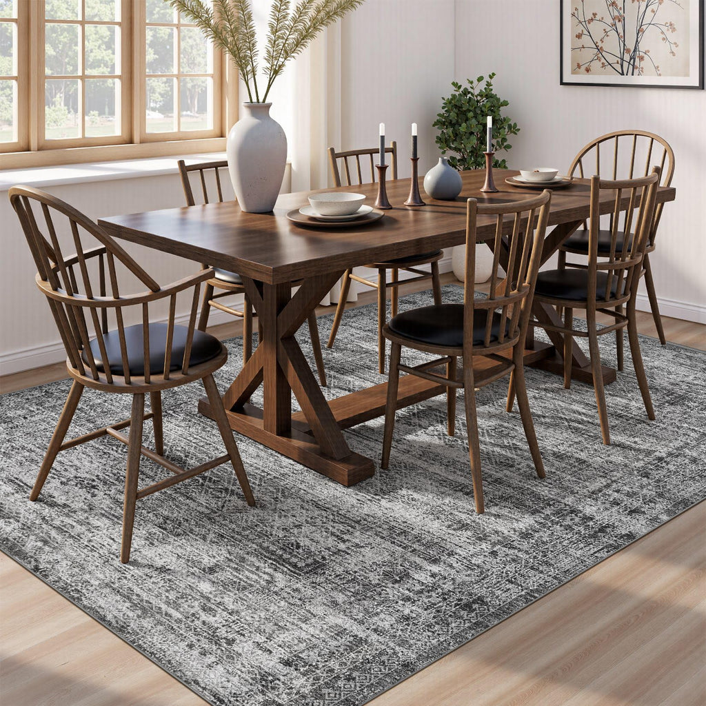 8x10 Area Rug Living Room Rugs (Dark Gray / 8' x 10' (Rectangular))