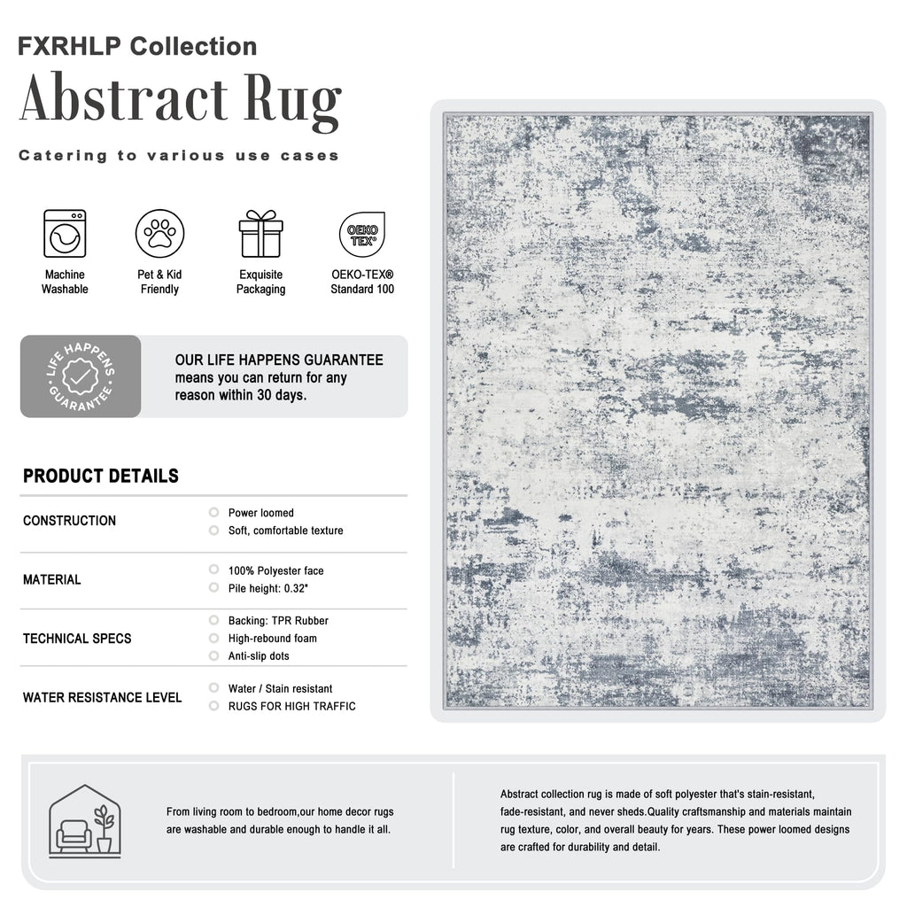 Area Rug Living Room (Blue Grey / 3' x 5' (Rectangular))
