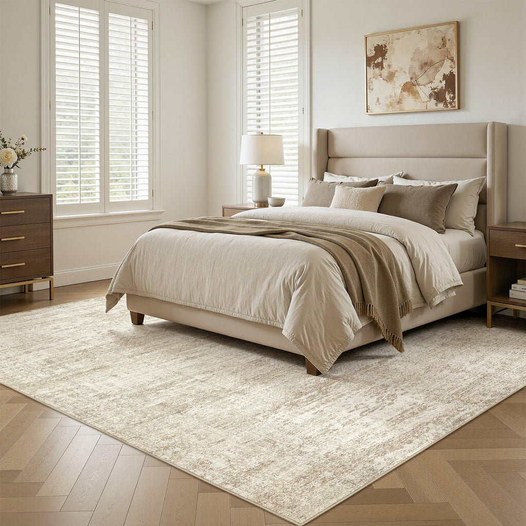 7x9 Area Rug Living Room Rugs (Beige/Brown / 7' x 9' (Rectangular))
