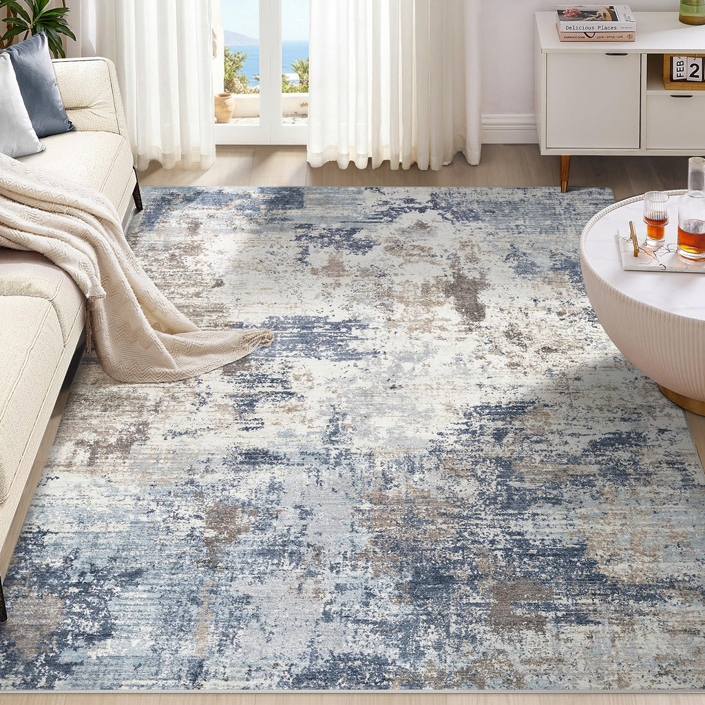 9x12 Area Rug Living Room Rugs (Denim Blue / 9' x 12' (Rectangular))