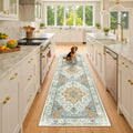 Washable Area Rug (Beige/Carbon Grey/Orange / 2' x 8' (Rectangular))