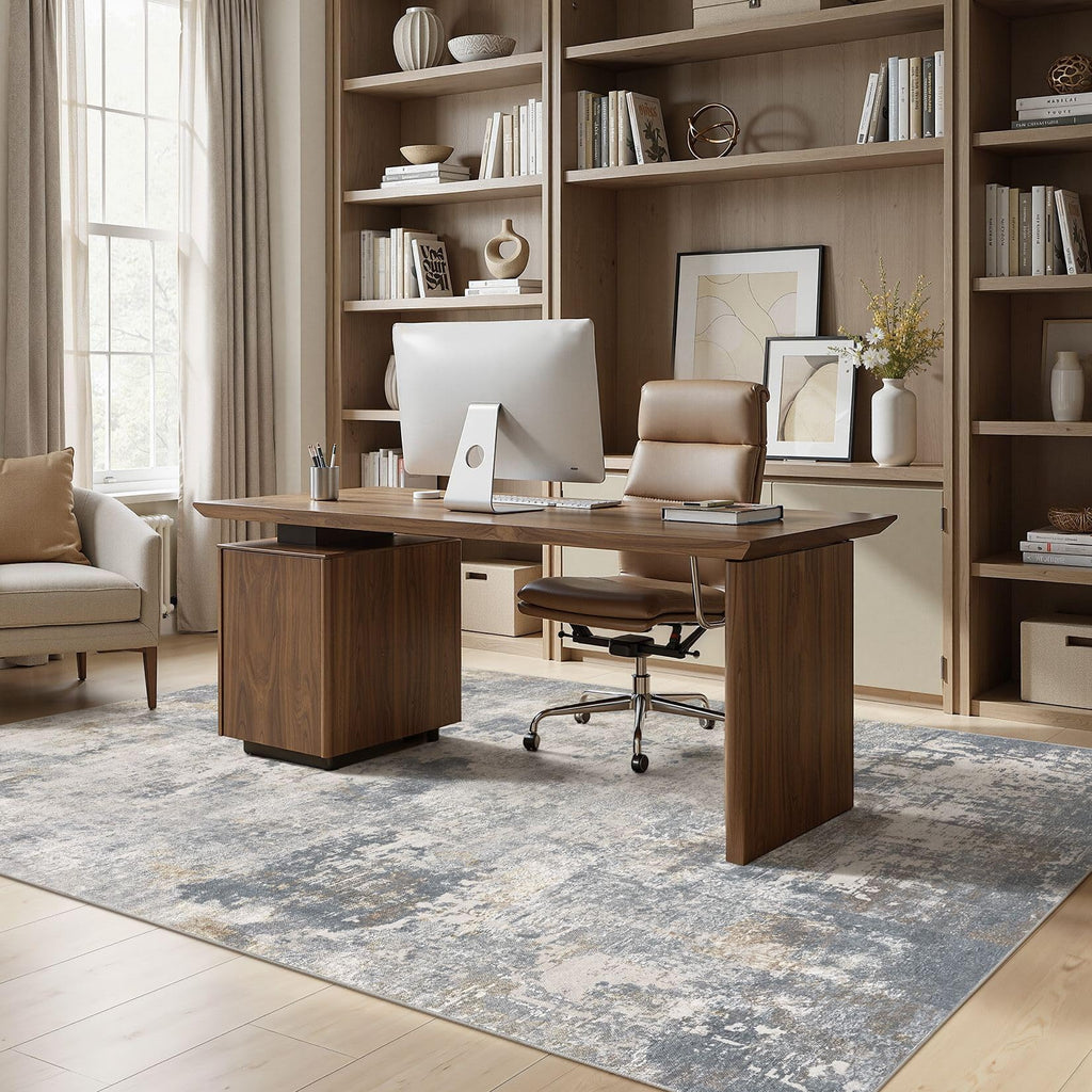 6x9 Area Rug Living Room Rugs (Blue Grey / 6' x 9' (Rectangular))