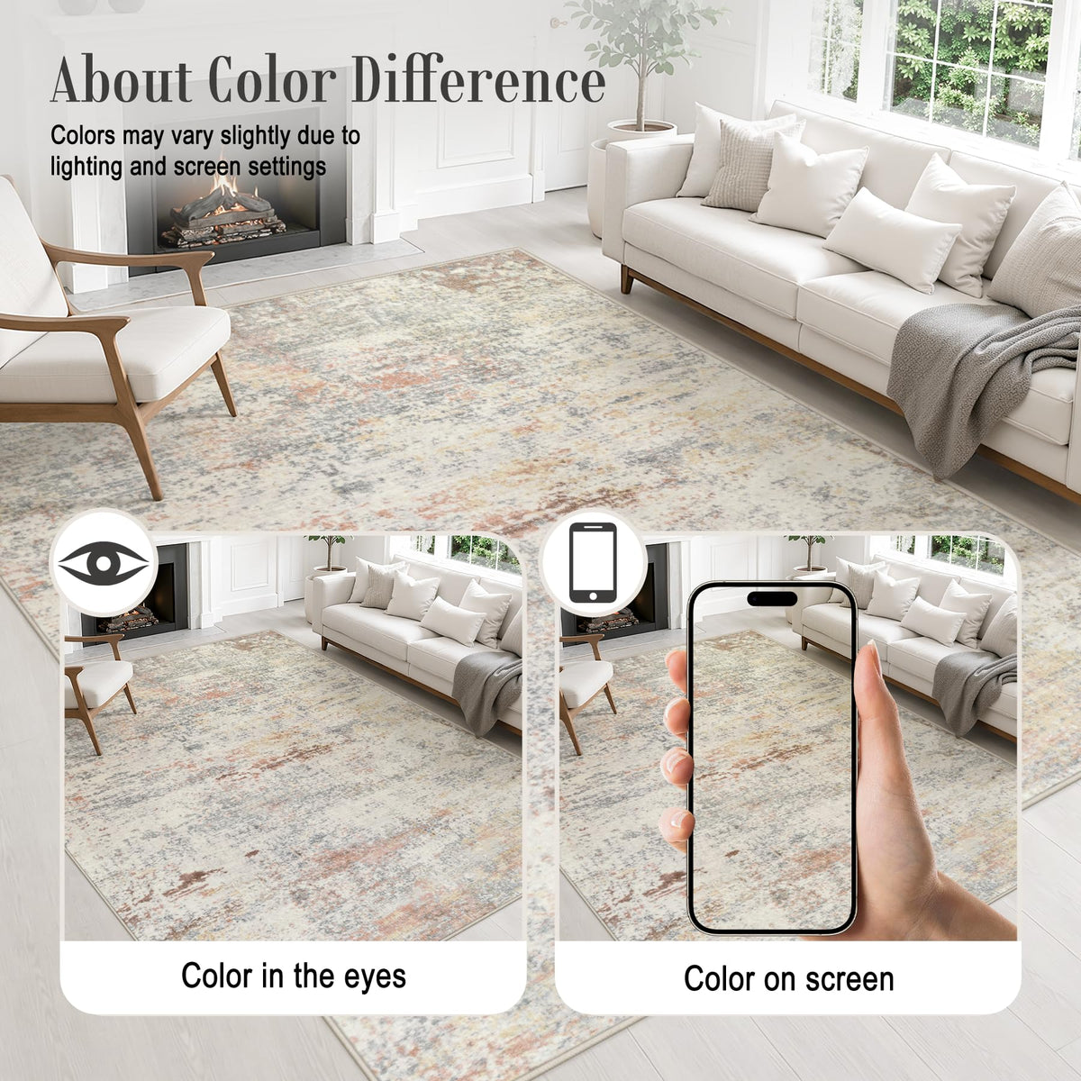 Area Rug Living Room (Taupe / 5' x 5' (Square))