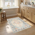 Washable Area Rug (Blue/Orange/Red / 2'6" x 4' (Rectangular))