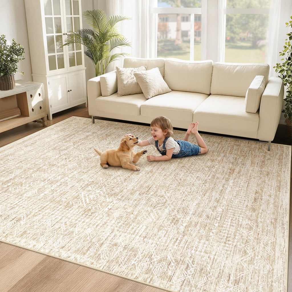 6x9 Area Rugs for Living Room (Beige / 6' x 9' (Rectangular))