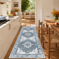 Washable Area Rug (Grey/White/Beige / 2'6" x 8' (Rectangular))