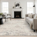 Area Rug Living Room (Grey Beige Brown / 8' x 8' (Square))