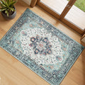 Washable Area Rug (Teal Green/White/Navy / 2' x 3' (Rectangular))