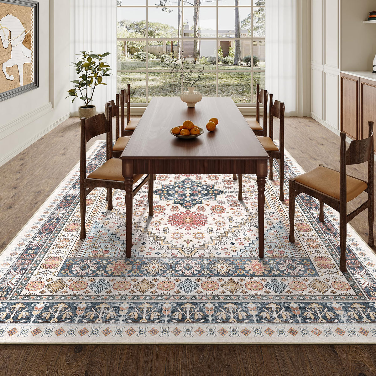 6x9 Area Rugs for Living Room (Multi Color / 6' x 9' (Rectangular))