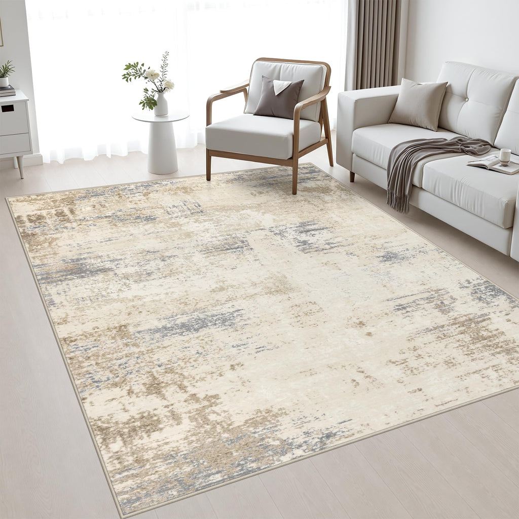5x7 Area Rug Living Room (Beige Brown / 5' x 7' (Rectangular))