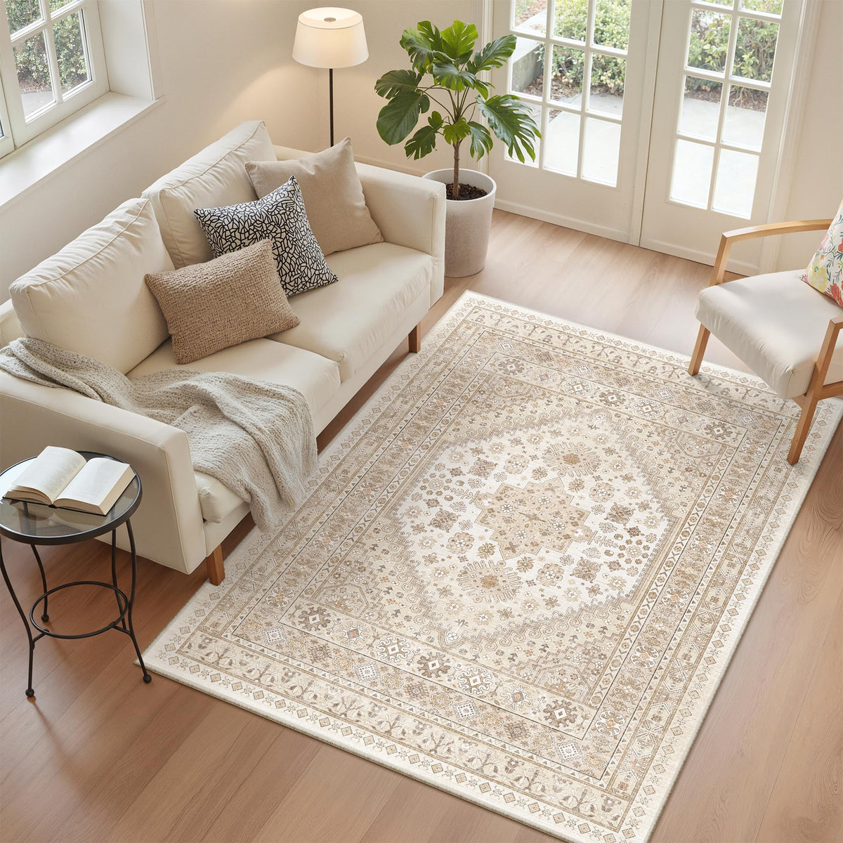 3x5 Rug for Entryway (Cream/Beige / 3' x 5' (Rectangular))