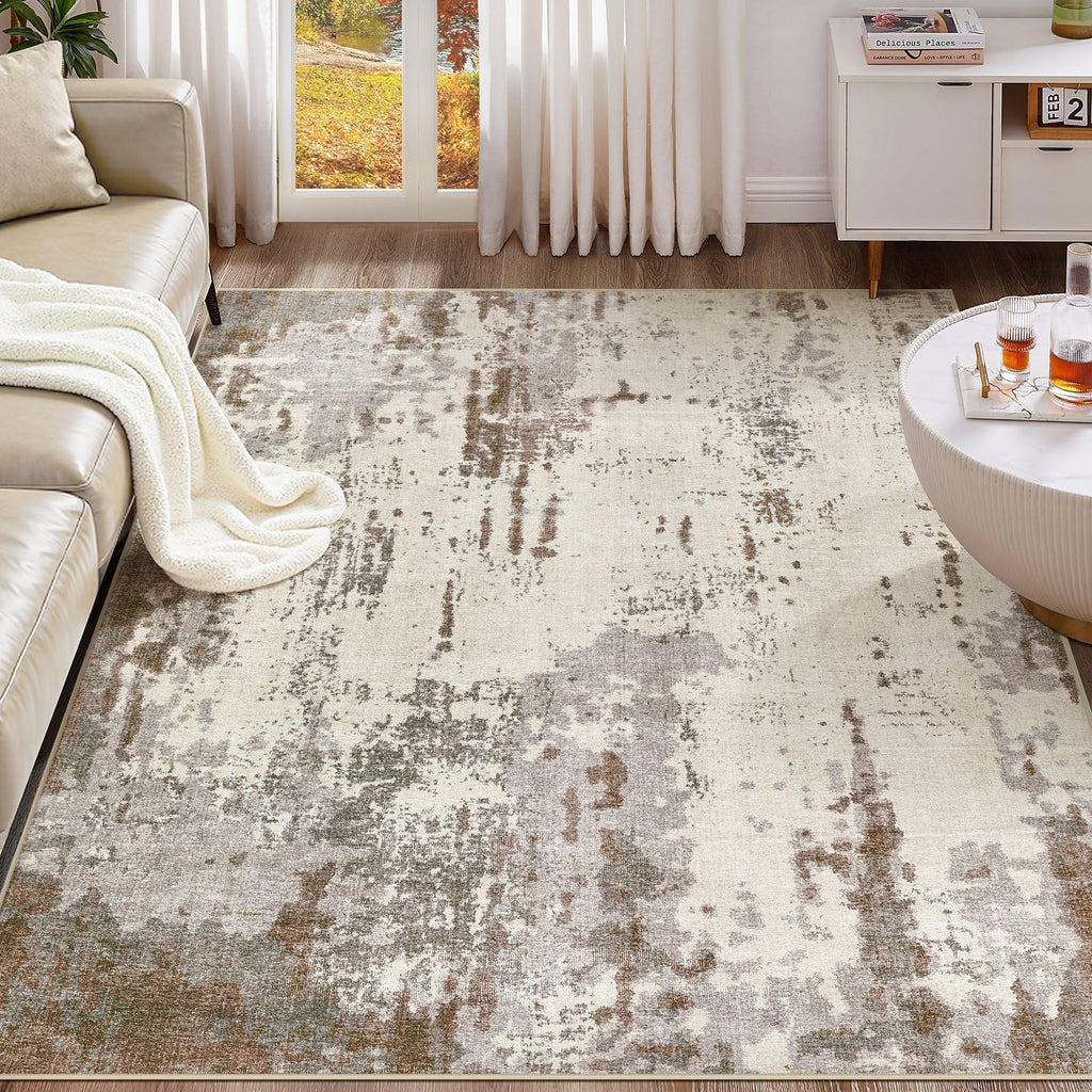 5x7 Area Rug Living Room Rugs (Brown/Grey/Beige / 5' x 7' (Rectangular))