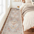 2'6 x 8' Runner Rug Non Slip (Orange / 2'6" x 8' (Runner))