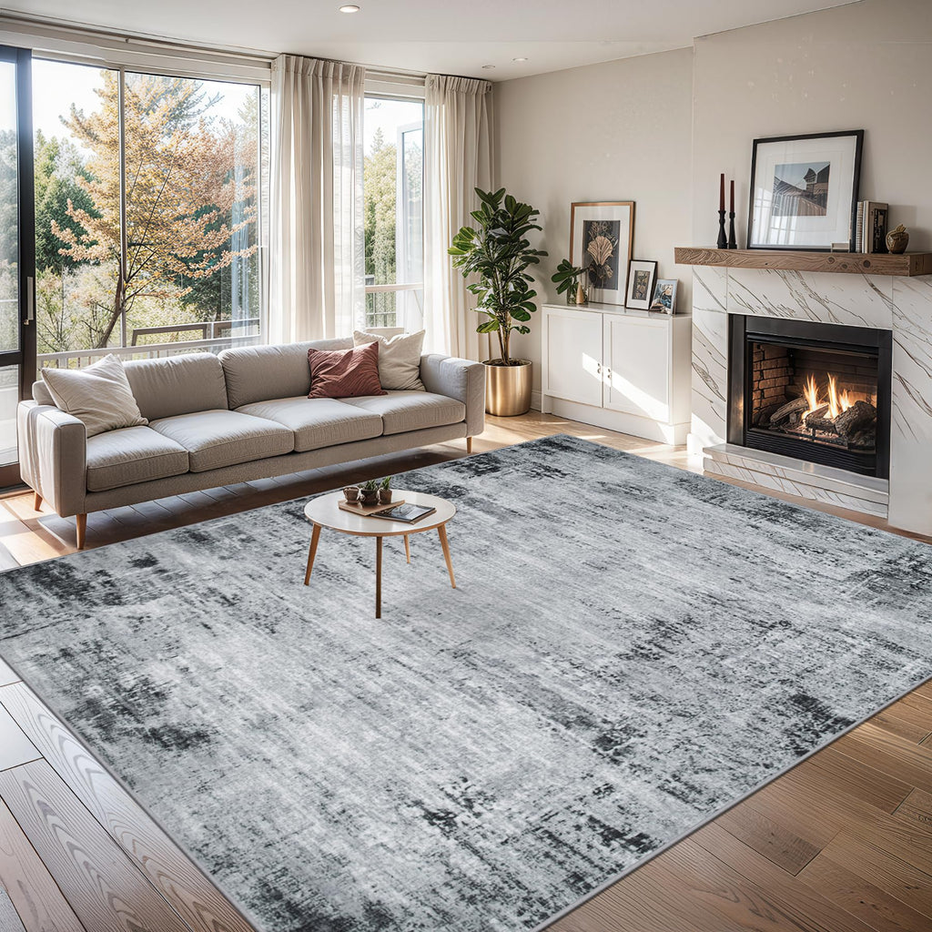 9x12 Area Rug Living Room (Black / 9' x 12' (Rectangular))