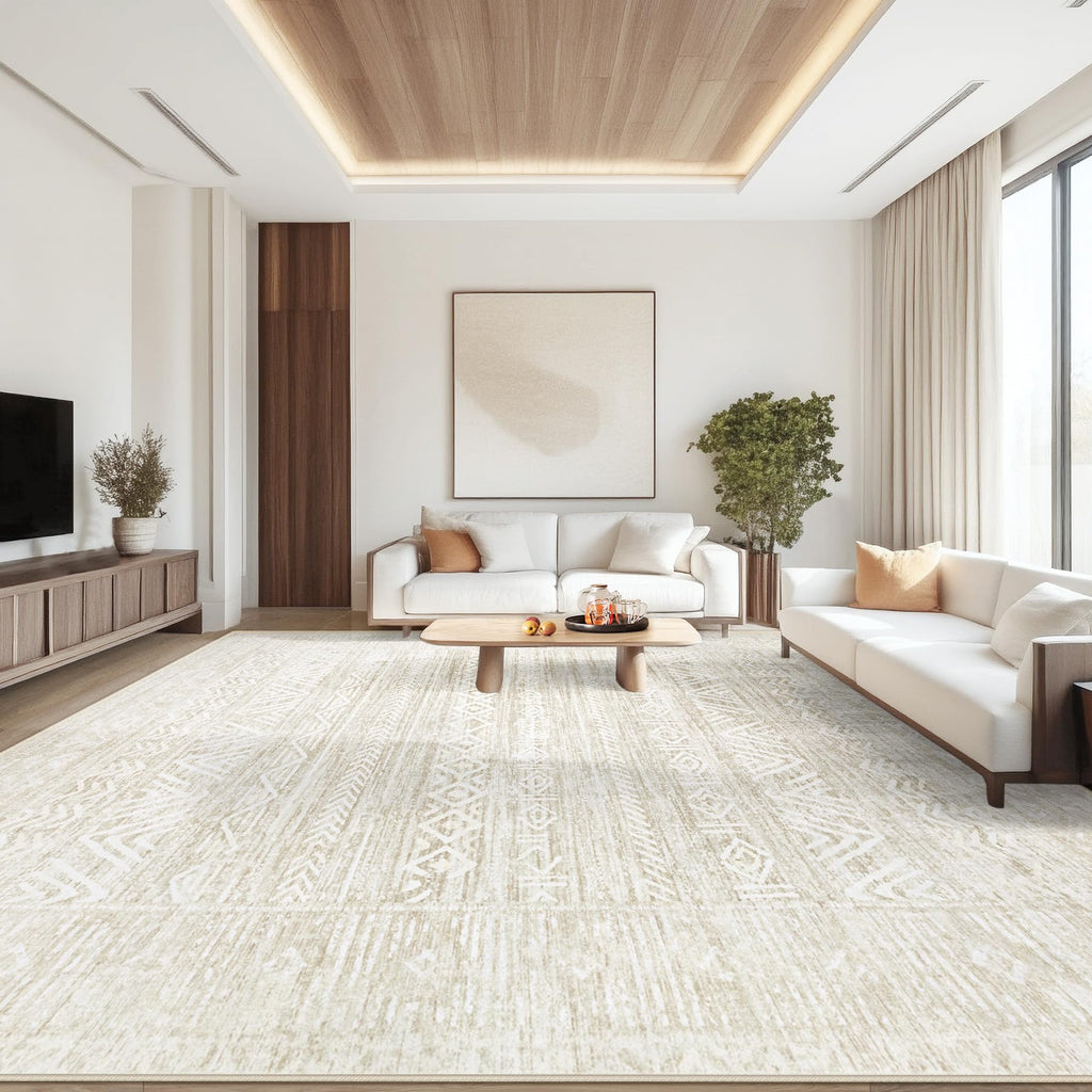 Living Room Rugs 10x14 (Ivory Beige / 10' x 14' (Rectangular))