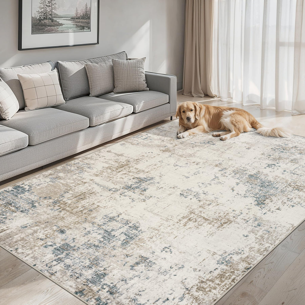 10x12 Area Rug Living Room (Beige | Navy Brown / 10' x 12' (Rectangular))