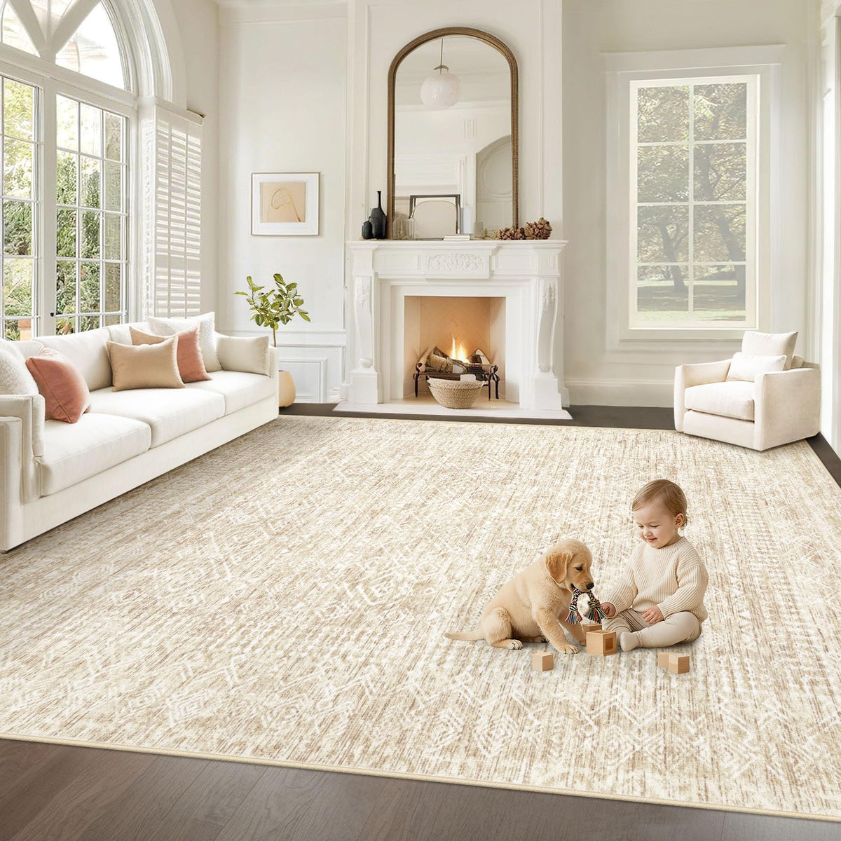 Living Room Rugs 9x12 (Beige / 9' x 12' (Rectangular))