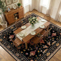 Washable Area Rug (Black/Colorful / 10' x 10' (Square))