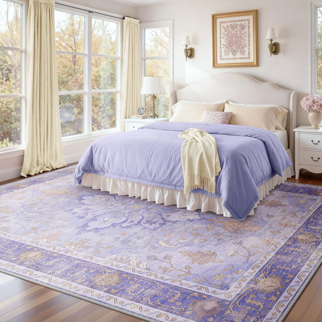 Washable Area Rug (Purple / 8' x 10' (Rectangular))