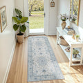 Washable Area Rug (Blue/White/Gray / 2' x 4' (Rectangular))