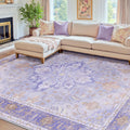 Washable Area Rug (Purple / 8' x 10' (Rectangular))