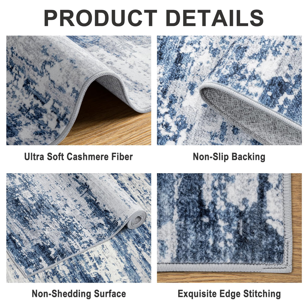 9x12 Area Rug Living Room (New-blue Grey / 9' x 12' (Rectangular))