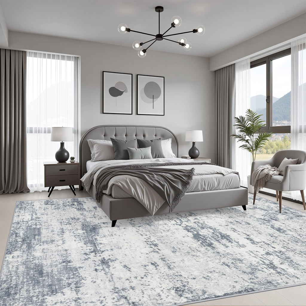 9x12 Area Rug Living Room (Blue Grey / 9' x 12' (Rectangular))