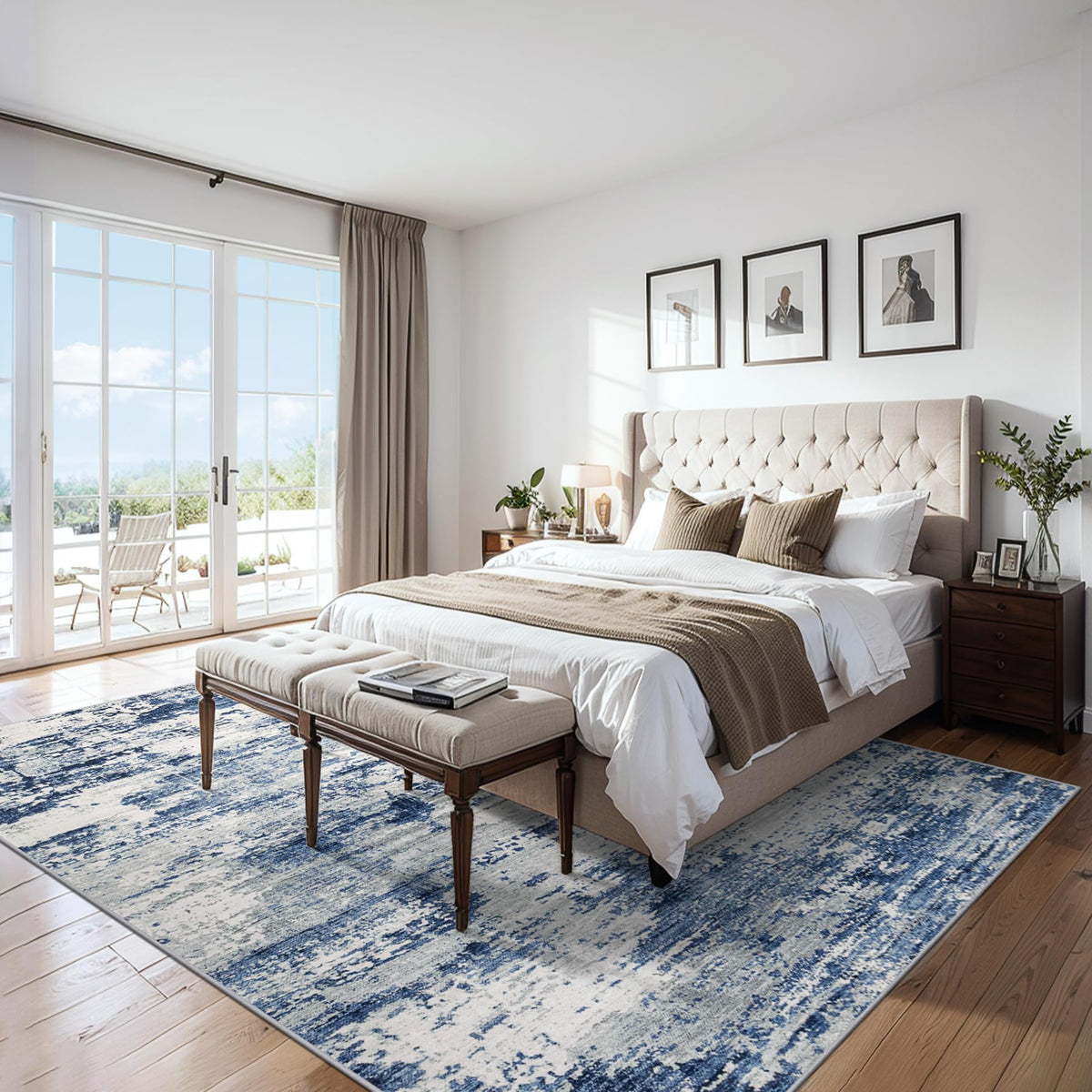 8x10 Area Rug Living Room (New-blue Grey / 8' x 10' (Rectangular))