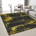 Area Rug Living Room (Dark Black Gold / 4' x 4' (Square))