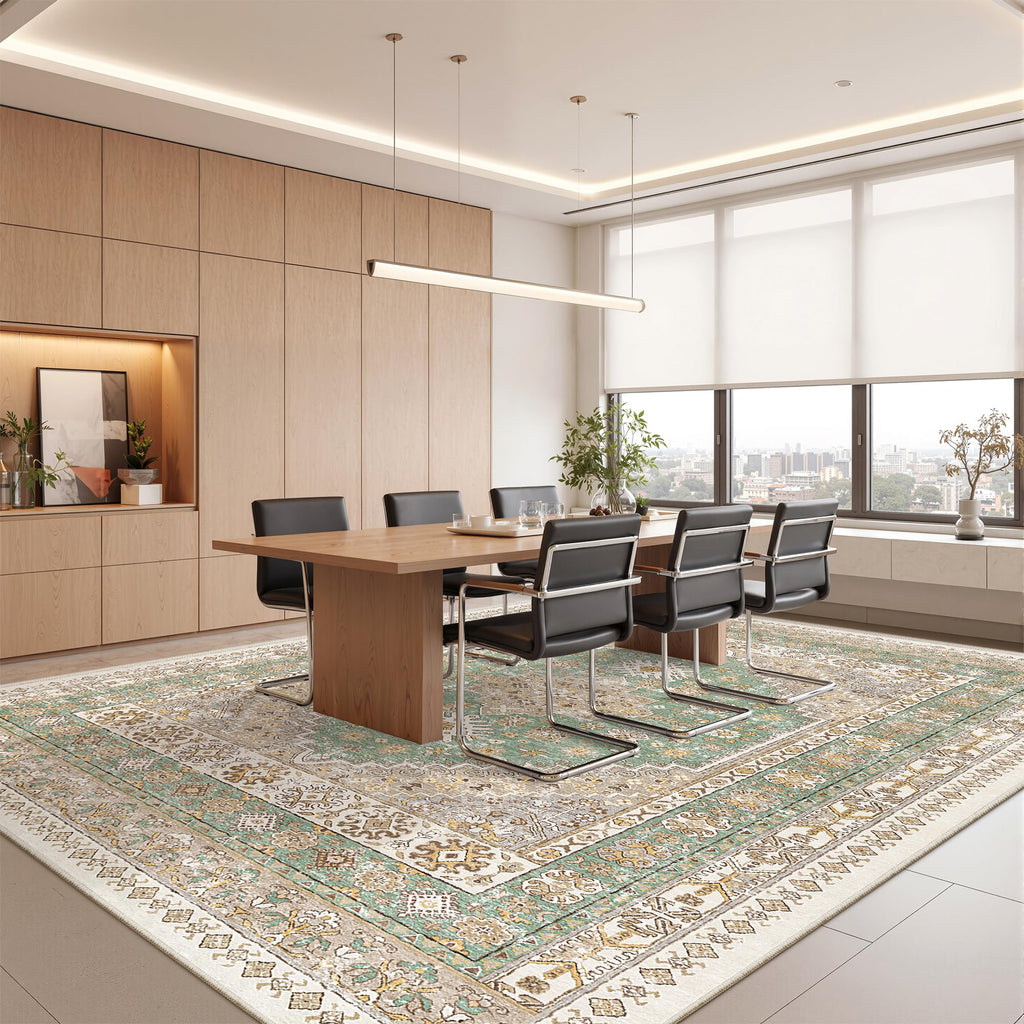 10x14 Area Rugs for Living Room (Green/Brown / 10' x 14' (Rectangular))