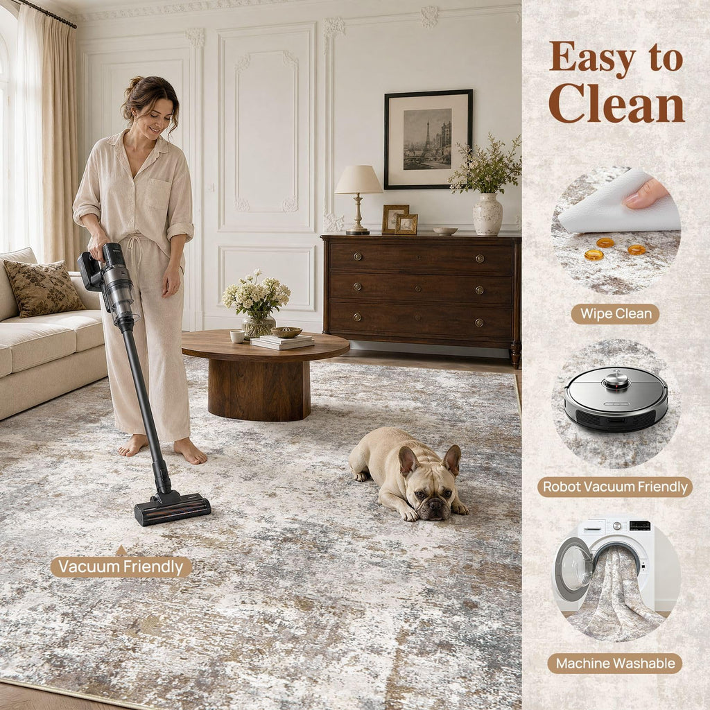 12x15 Area Rug Living Room Rugs Extra Large Brown Grey Carpet (Brown Grey / 12' x 15' (Rectangular))