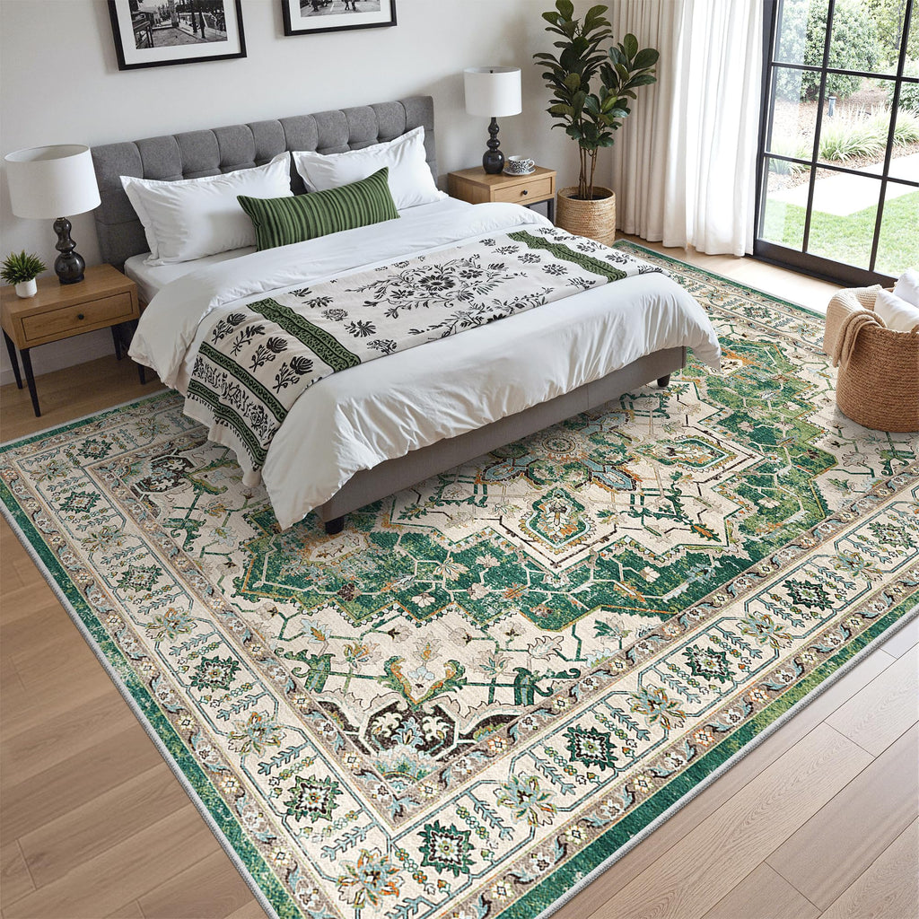 8x10 Area Rugs for Living Room (Green / 8' x 10' (Rectangular))