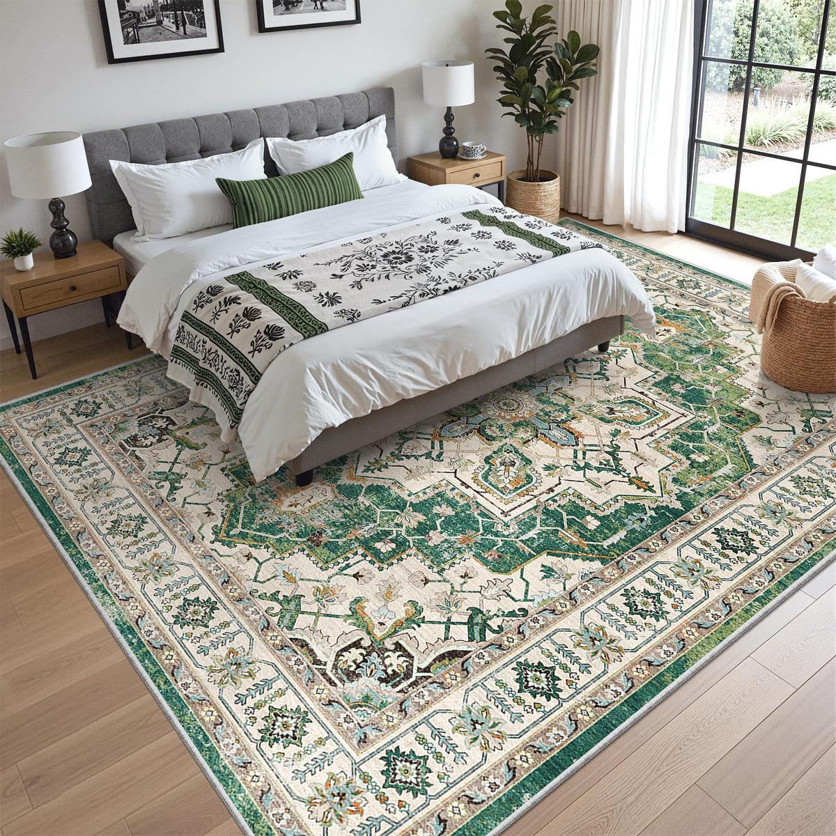 8x10 Area Rugs for Living Room (Green / 8' x 10' (Rectangular))