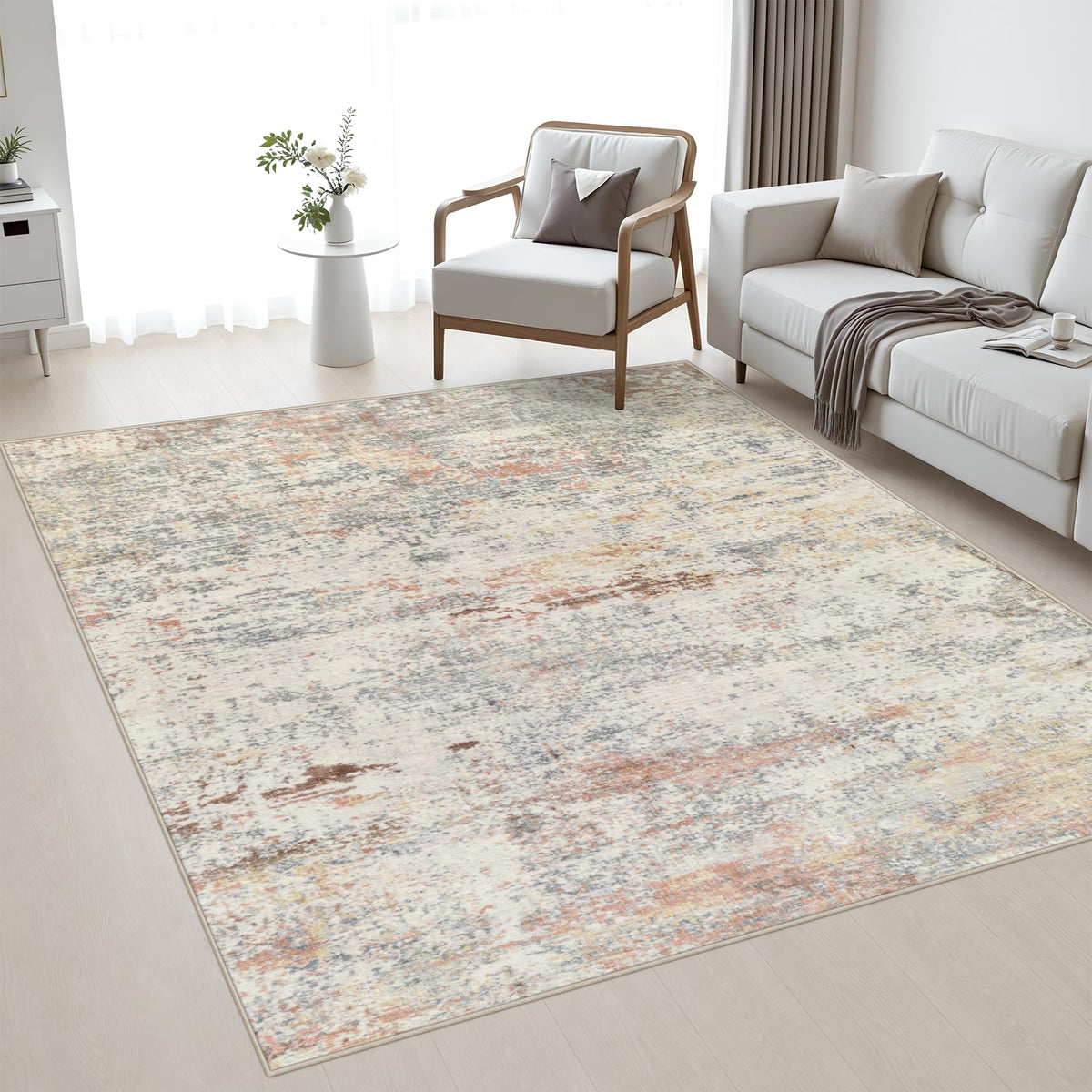 Area Rug Living Room (Taupe / 5' x 5' (Square))