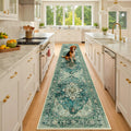 Washable Area Rug (Blue/Vintage Dark Blue / 2' x 10' (Rectangular))