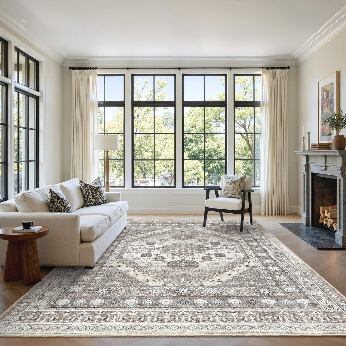 6x9 Area Rugs for Living Room (Brown/Beige / 6' x 9' (Rectangular))